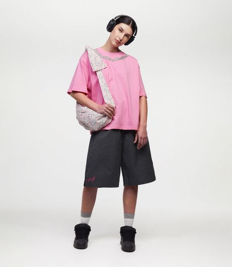 SSSTUFFF Logo Bermuda Shorts Black Checked