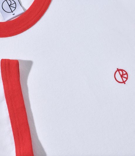 Polar Skate Co Ringer Tee White/Red