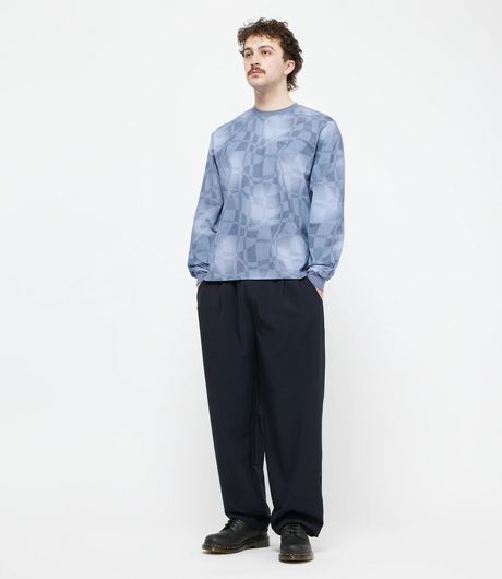Dime Abstract LS Shirt Static Blue