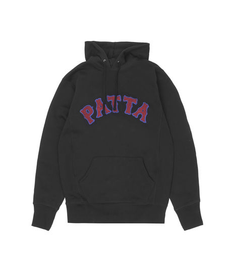 Patta Biker Logo Hooded Sweater Black