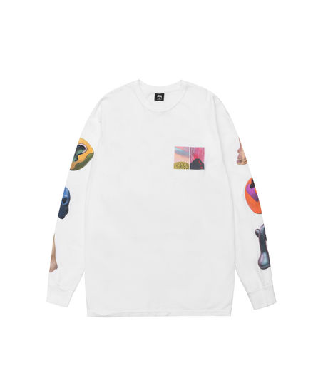 Stussy Primordial World LS Tee White