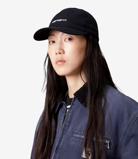 Carhartt WIP Canvas Script Cap Black/White