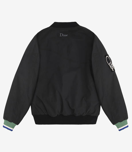 Dime Velcro Patch Bomber Jacket Black