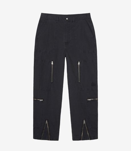Stussy Flight Pant Ripstop Pig. Dyed Black