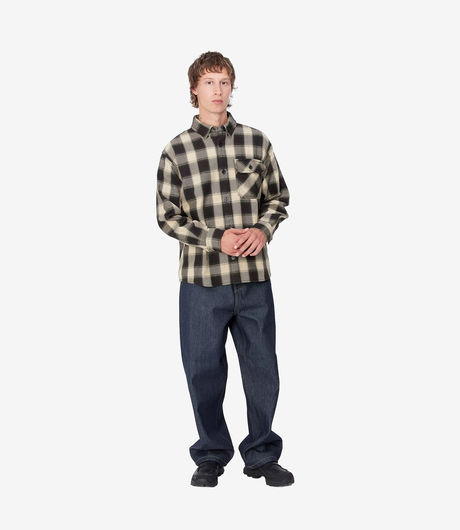 Carhartt WIP L/S Witten Shirt Cotton Herringbone Witten Check Wall