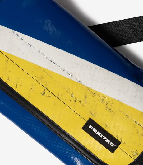 Freitag F42 Surfside 6 Medium Messenger Bag Blue/White/Yellow