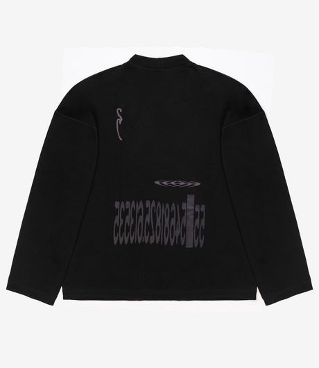 Pūga73 Services Cropped Long Sleeve Black