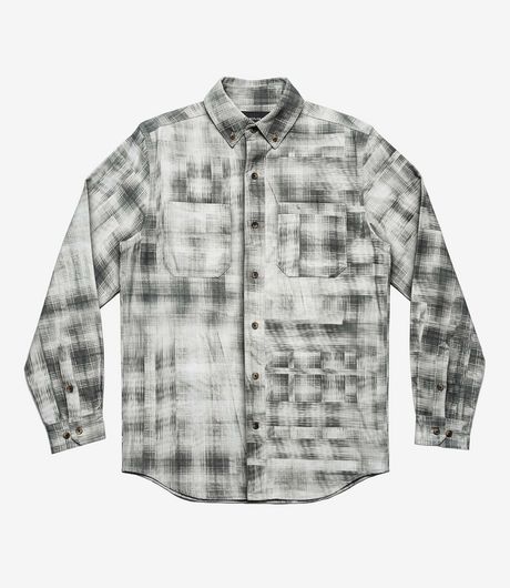 Racer Worldwide Plaid Twill Work Shirt Black/White