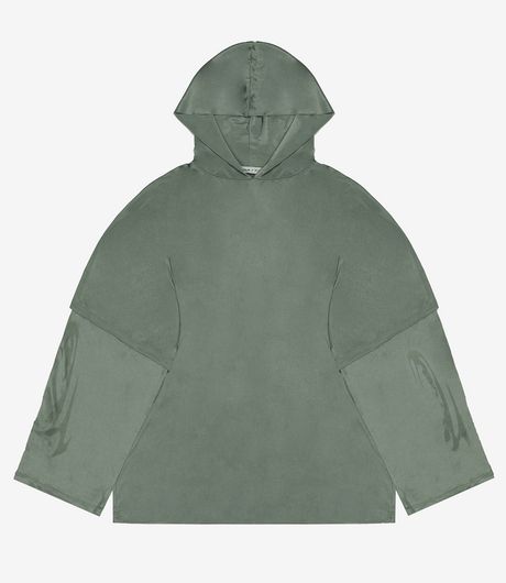 Pūga73 Naia Metallic Hooded Sweatshirt Green