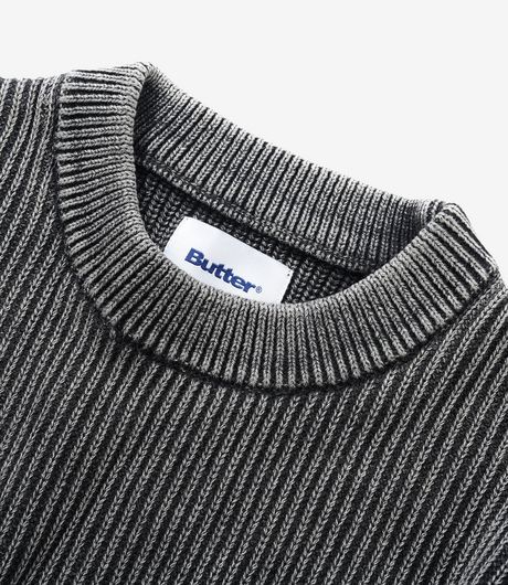 Butter Goods Bleach Knit Sweater Black