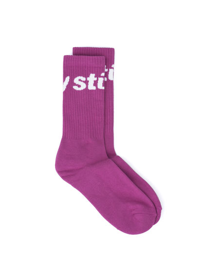 Stussy Jacquard Logo Socks Berry
