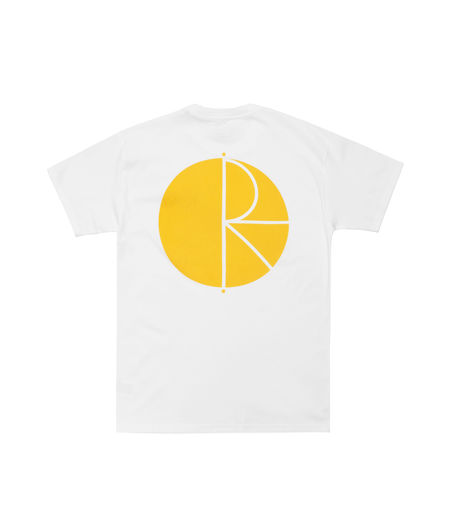 Polar Skate Co Fill Logo Tee White/Black/Yellow