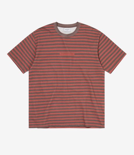 Thisisneverthat Printed Striped Tee Red