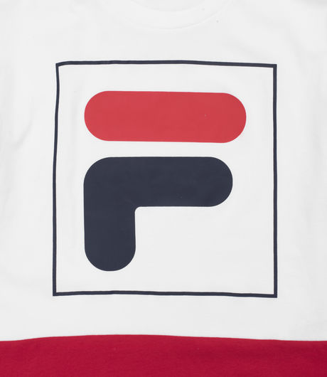 Fila Woman Late Cropped Top 2.0 Bright White/True Red/Black Iris