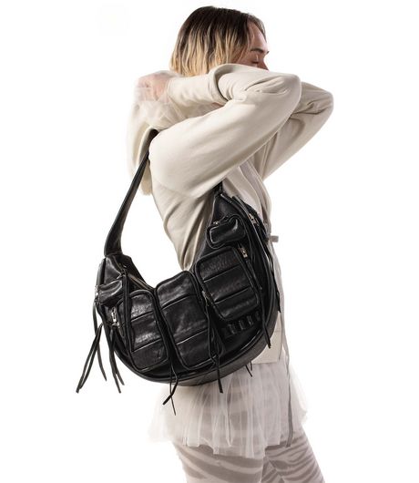 Racer Worldwide Utility Leather Bag Black