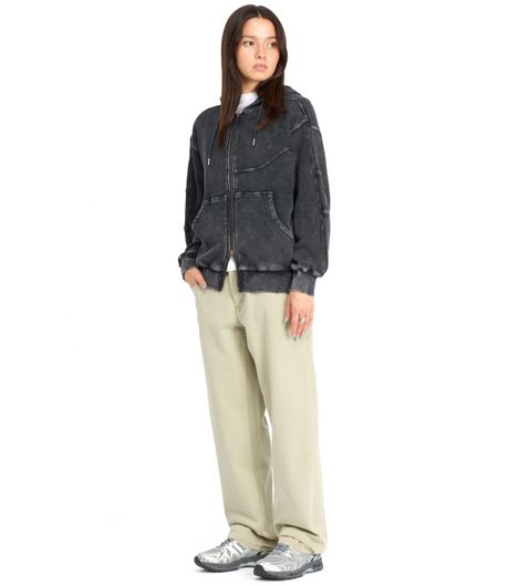 Dime Premium Waffle Zip Hoodie Faded Black