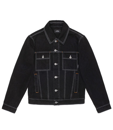 Rassvet Contrast Stitch Denim Jacket Black