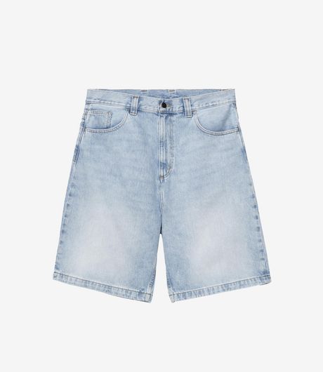 Carhartt WIP Brandon Short Smith Denim Blue Heavy Worn Bleached