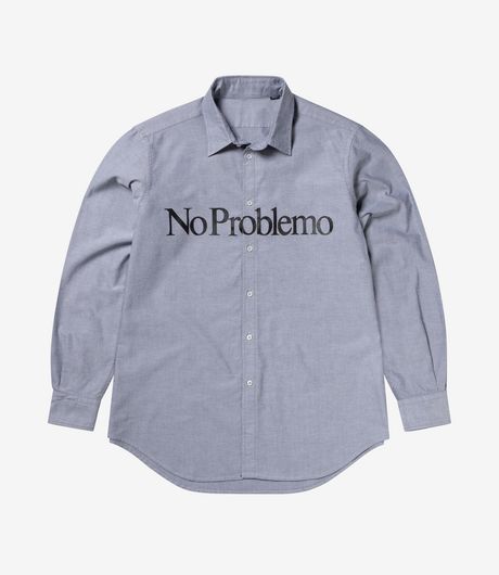 No Problemo LS Oxford Shirt Charcoal