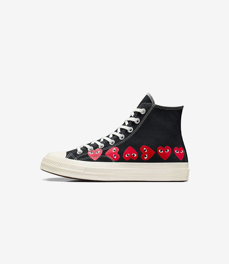Comme des Garçons Play x Converse Chuck Taylor All Star '70 High Multi Heart Black/High Risk Red