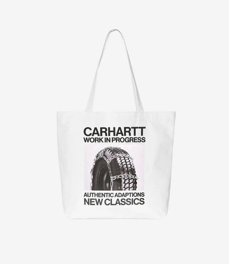 Carhartt WIP Graphic Tote Dearborn Canvas Sean Hamilton Print White