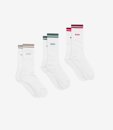 Drôle de Monsieur Pack 3 Chaussettes Socks Multi