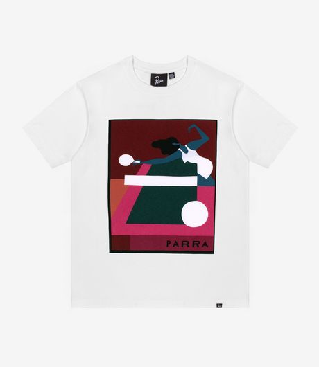 by Parra Ping Ponged T-Shirt White