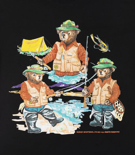 Market Sportsman Bear T-Shirt Black