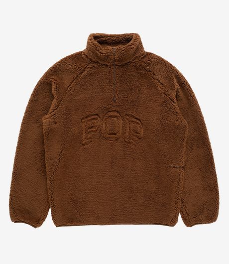 POP Trading Company Halfzip Polar Fleece Sweat Bison