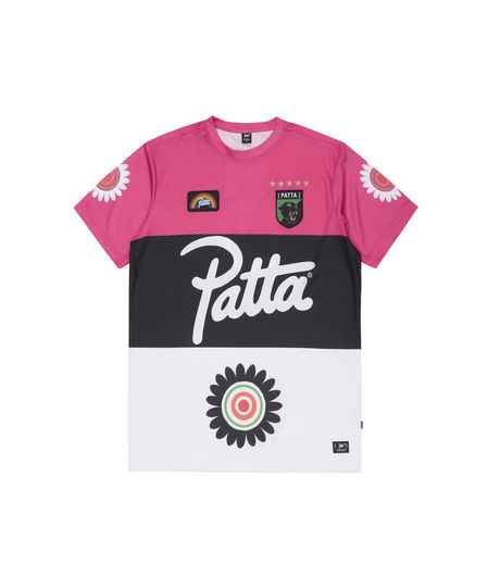 Patta Flower Football Jersey Pink/Black/White