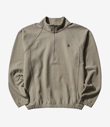 ROA Logo 490Gsm Heavy Half Zip Light Grey