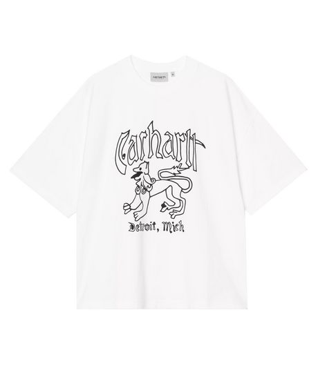 Carhartt WIP S/S Hackwork T-Shirt White Heavy Stone Wash