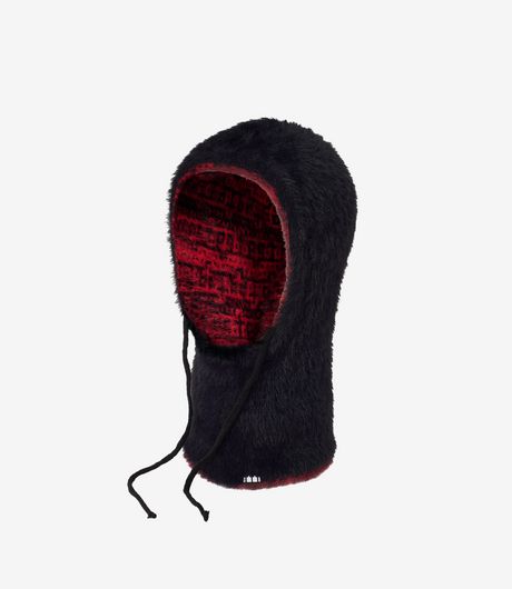 The Trilogy Tapes Shadow Multiple Knitted Hood Black/Carmine Red