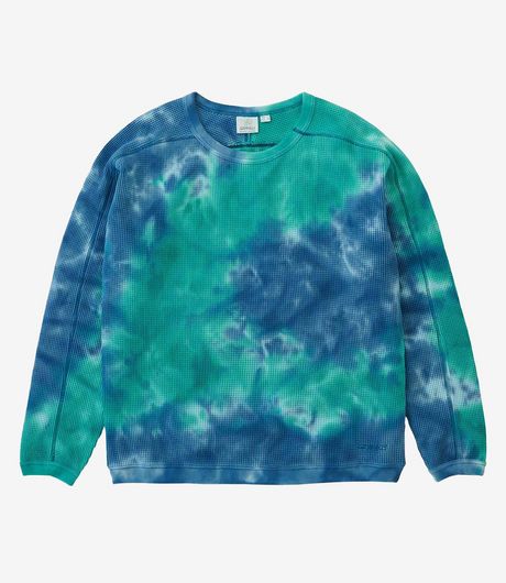 Gramicci Waffle Crew Turquoise Tie-Dye