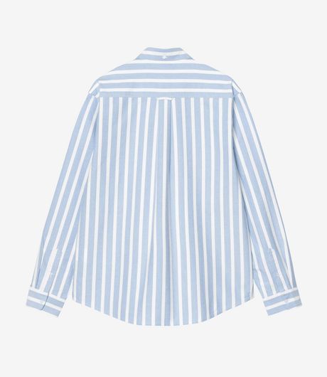 Carhartt WIP L/S Deven Shirt Stripe Bleach/White