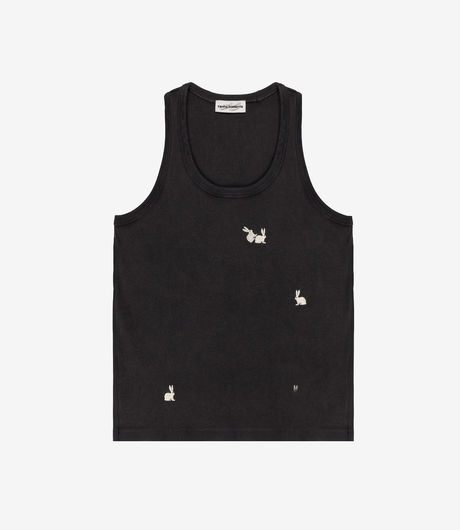 Carne Bollente Bunny Bliss Tank Top Off-Black