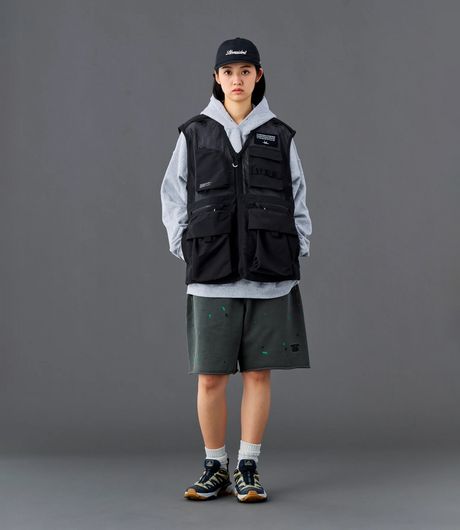Liberaiders Pigment Dyed Sweat Shorts Black