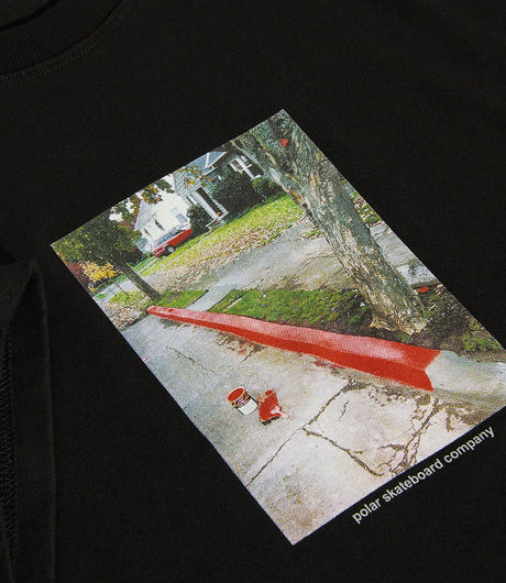Polar Skate Co Red Curb Tee Black