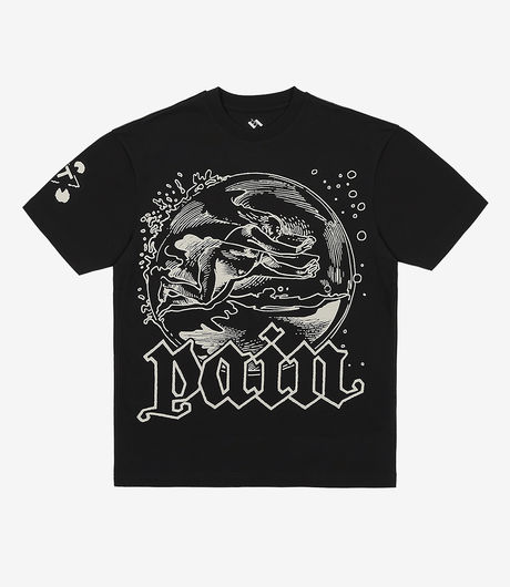 The Trilogy Tapes Man In Bubble With Pain T-Shirt Black