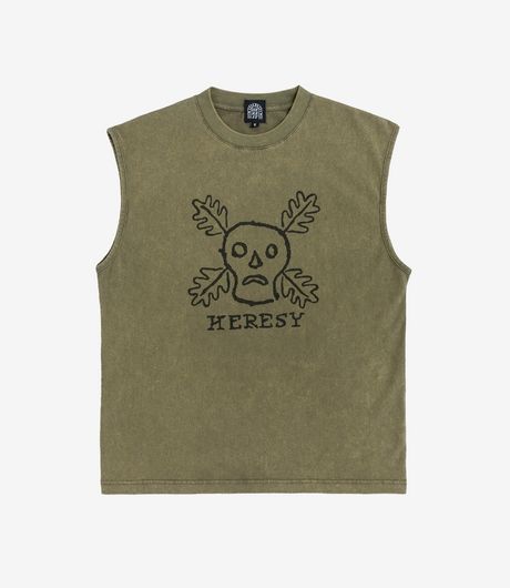 Heresy Green Man Vest Tee Green
