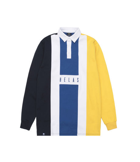 Hélas Hermano LS Polo Navy/Blue/Yellow