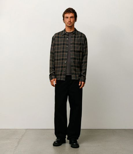 Stussy Matthew Plaid Shirt Sd Brown