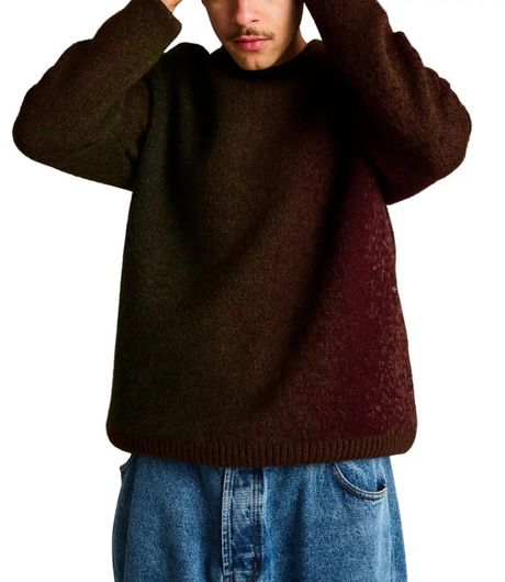 POP Trading Company Mohair Striped Knitted Crewneck Multicolor