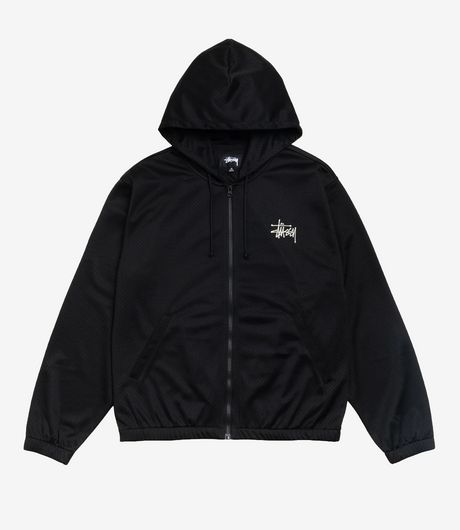 Stussy Athletic Mesh Zip Hood Black
