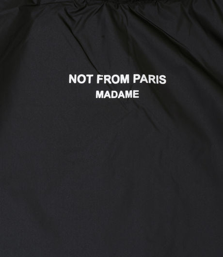 Drôle de Monsieur Not from Paris Madame Waterproof Anorak Black