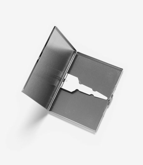 Wasted Paris Crest Metal Cigaret Case Silver