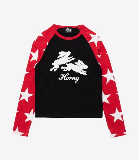 Carne Bollente Seeing Stars Longsleeve Off-Black/Off-Red