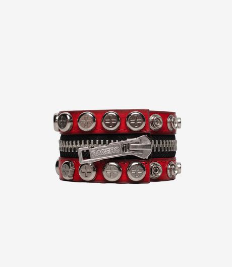 Racer Worldwide Split Button Bracelet Red