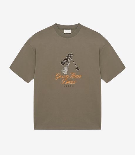 Drôle de Monsieur Le T-Shirt Grand Hôtel Taupe
