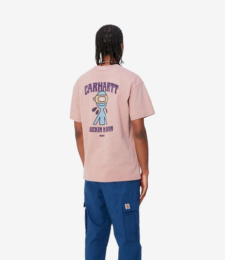 Carhartt WIP S/S Duckin' T-Shirt Glassy Pink Garment Dyed